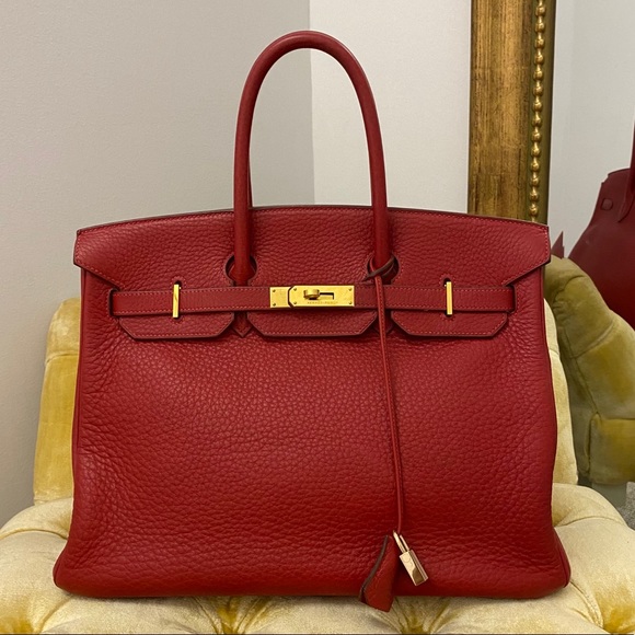 Hermes Handbags - SOLD Authentic Hermès Red Togo Birkin 35